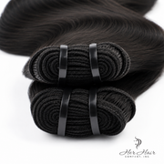 Her Hair Company Brazilian Double Drawn Hair 3 Bundle Deal with straight 18-inch bundles, natural-looking and full volume.