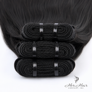Brazilian Double Drawn Hair Standard Bundle by Her Hair Company, 18-inch straight hair bundle with full, thick strands.