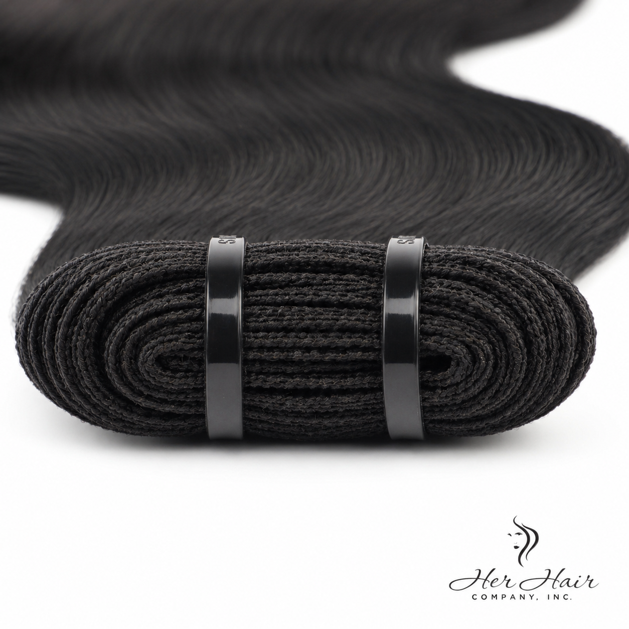 Brazilian Double Drawn Hair Standard Bundle by Her Hair Company, 18-inch straight hair bundle with thick, natural-looking strands