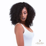 Brazilian kinky curly 4x4 HD lace closure by Her Hair Company, standard frontal closure with natural curly texture and detailed lace front