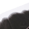 Brazilian Straight 13X4 HD lace frontal from Her Hair Company, showing close-up of the HD lace and straight hair strands.