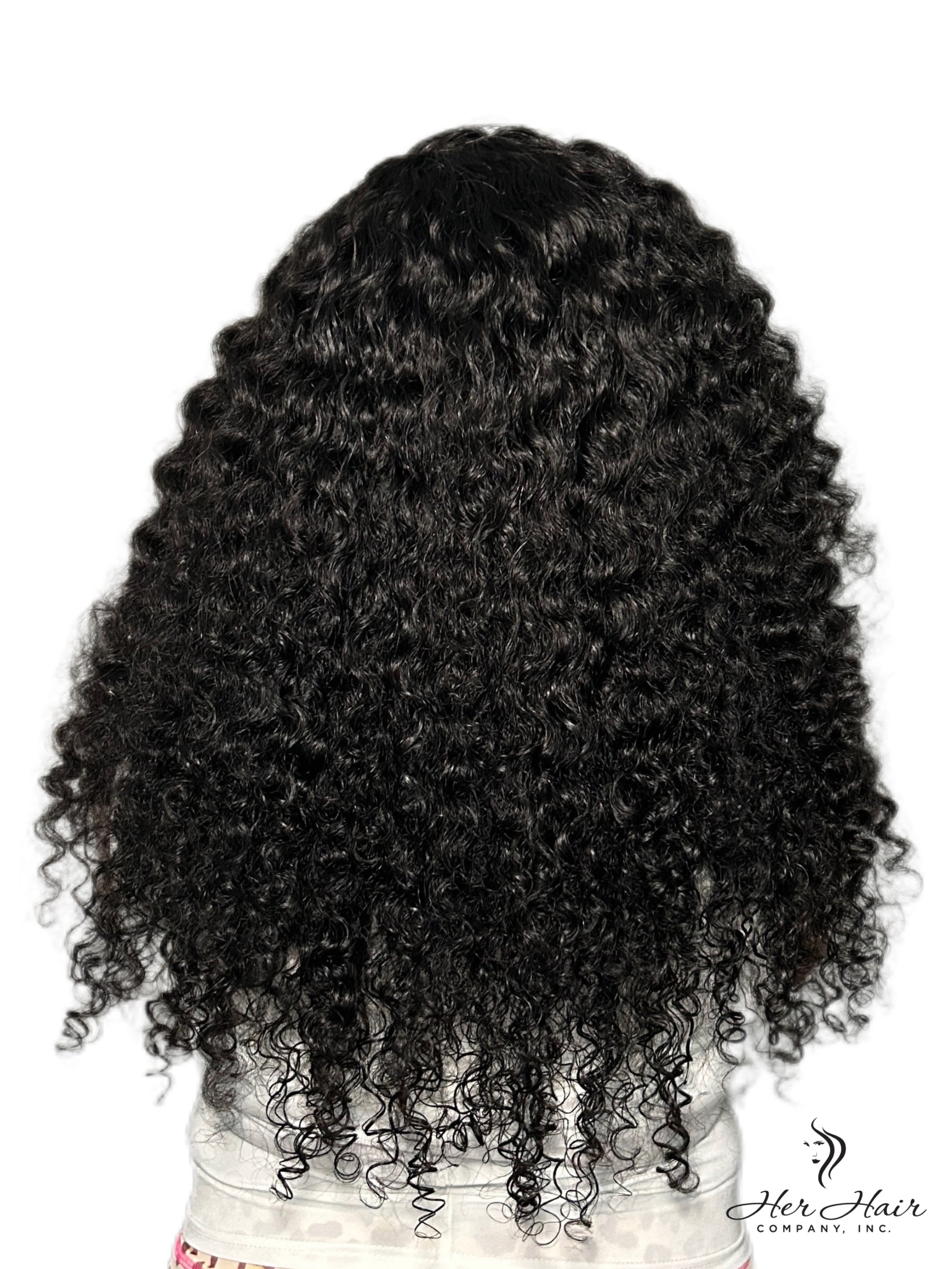 Her Hair Company Brazilian Water Wave 5x5 HD lace closure with natural water wave texture and seamless application.