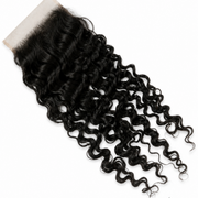 Brazilian Water Wave 5x5 HD lace closure from Her Hair Company, standard frontal closure with natural water wave texture.