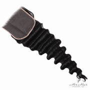Brazilian Loose Deep Wave 5x5 HD Lace Closure by Her Hair Company, natural hair pattern, standard frontal/closure style.