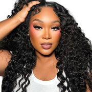 Her Hair Company Burmese raw wavy hair 4 bundle deal with 5x5 HD lace closure and Brazilian virgin hair.