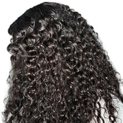 Her Hair Company Burmese raw wavy hair in a 4 bundle deal with 5x5 HD lace closure, showcasing natural wavy texture and closure details.