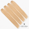 Four bundles of straight Eurasian 613# hair from the Vendor-Unknown standard bundle deal, shown with smooth, light blonde strands.