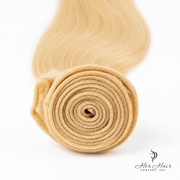 Straight Brazilian 613# hair bundle from vendor-unknown, showing a full 12-inch blonde hair bundle with natural shine.
