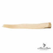 Straight Eurasian 613# hair bundle, platinum blonde, vendor-unknown standard bundle, natural texture and shine.