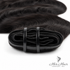 Standard bundle of Brazilian clip-in hair extensions in 16-inch body wave style, natural and versatile for added length and volume.