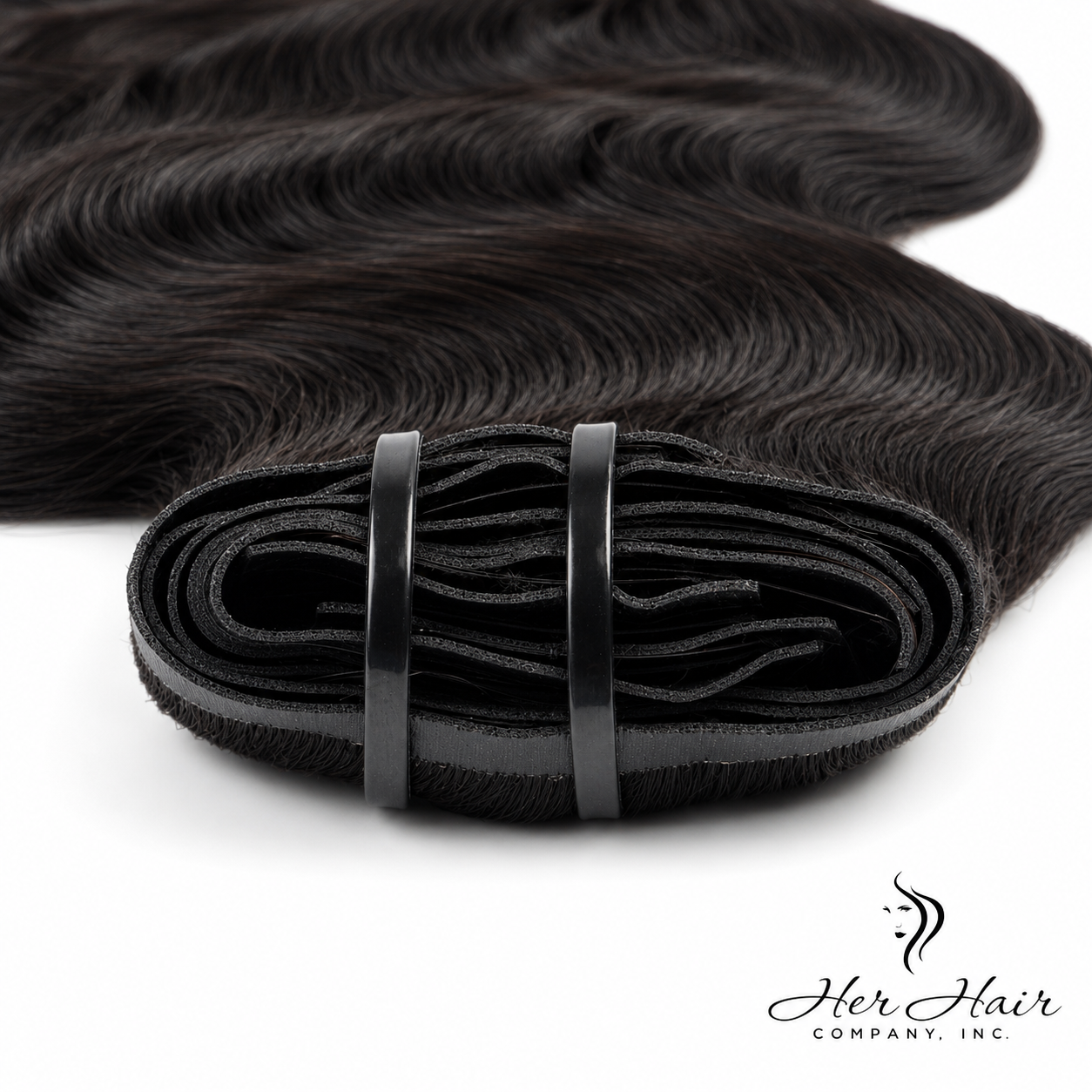 Standard bundle of Brazilian clip-in hair extensions in 16-inch body wave style, natural and versatile for added length and volume.