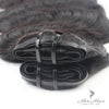 Brazilian clip-in hair extensions in a standard bundle, featuring natural brown shades and secure clip attachments.