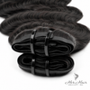 Brazilian clip-in hair extensions in a standard bundle, featuring 16-inch body wave style for natural, versatile hair enhancement.