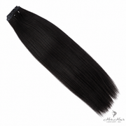Brazilian clip-in hair extensions, standard bundle with 16-inch body wave, natural hair texture, vendor-unknown brand.