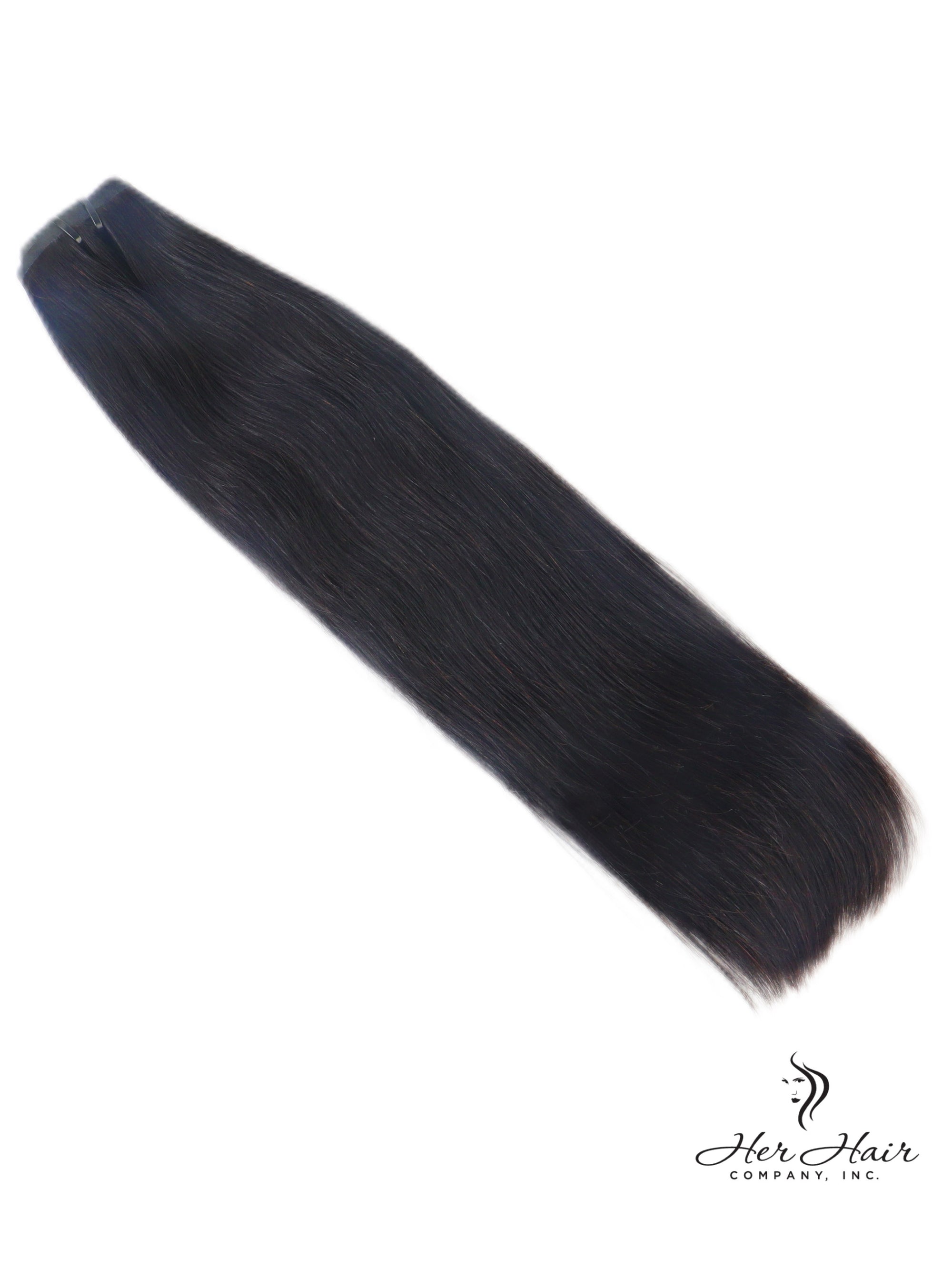 Brazilian clip-in hair extensions in a standard bundle, featuring natural, straight Brazilian hair with clips for easy attachment.