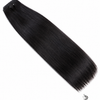 Brazilian clip-in hair extensions in a standard bundle with 16-inch body wave texture, natural and easy to wear.