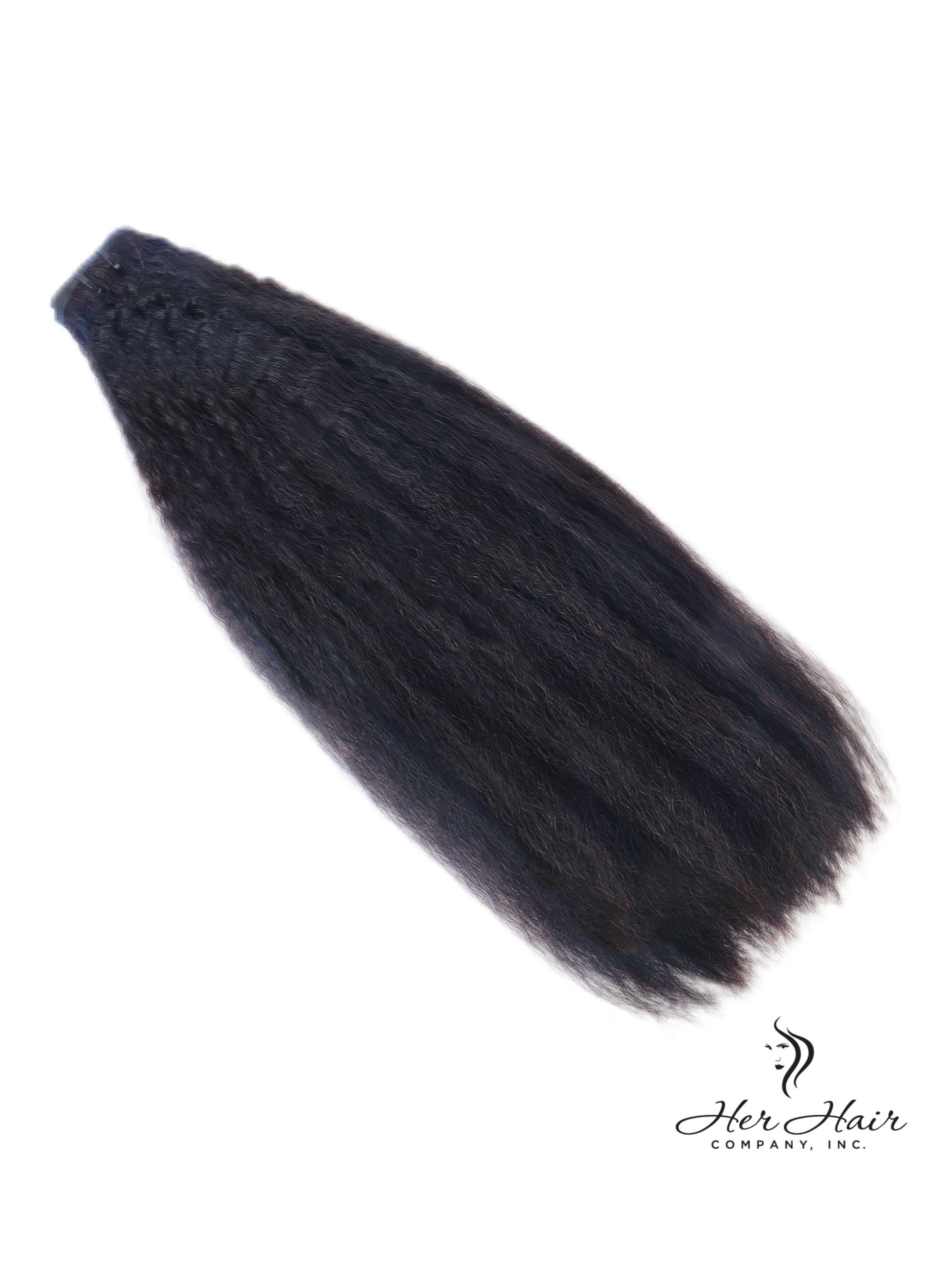 Brazilian clip-in hair extensions standard bundle, natural dark brown color, with long, straight Brazilian-style hair clips.