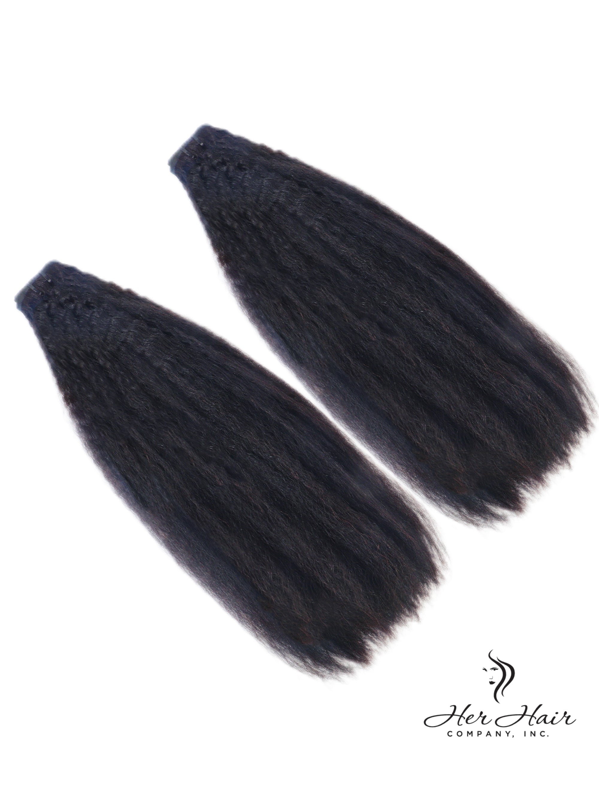 Brazilian clip-in hair extensions, standard bundle, natural dark brown color, with clips attached for easy styling.