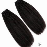 Brazilian clip-in hair extensions in a standard bundle with 16-inch body wave texture, natural dark brown color.