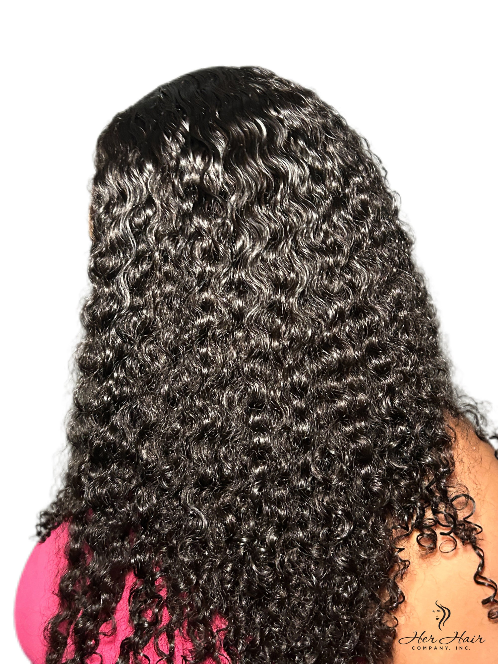 Burmese raw curly hair bundle from Her Hair Company, natural textured standard hair bundle with tight curls.