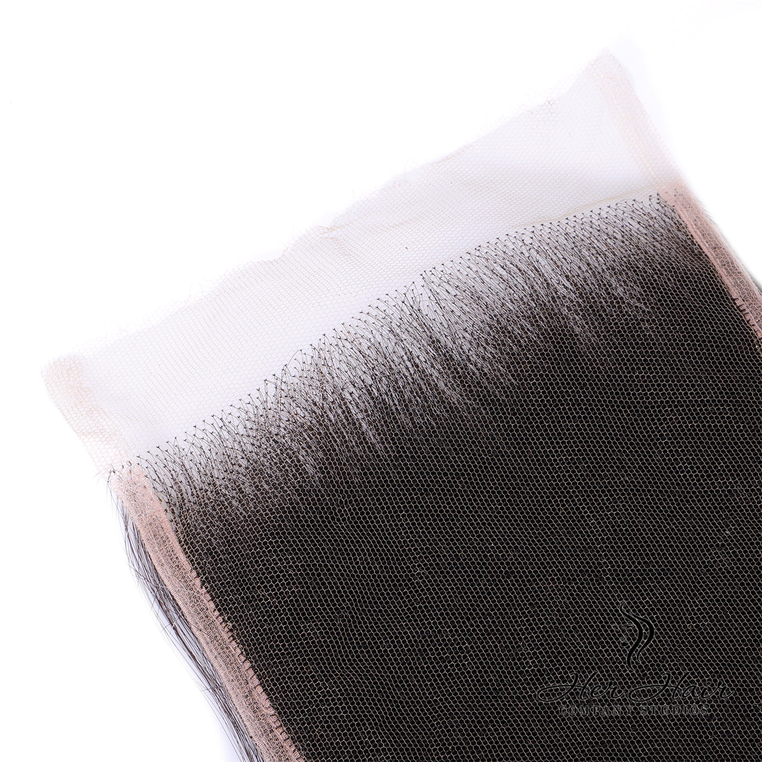 Brazilian straight 5x5 HD lace closure with natural hair texture, showcasing the intricate lace and hair detailing.
