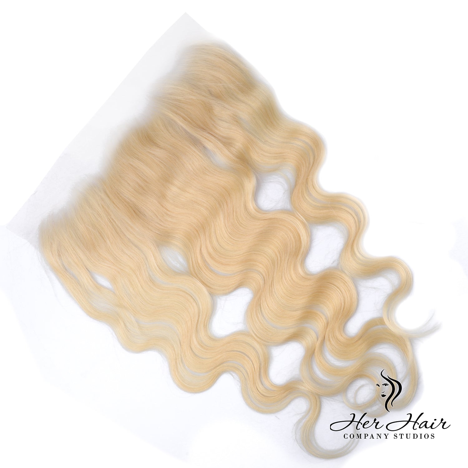 Brazilian 613# 13x4 lace frontal closure, lightweight and natural-looking, with blonde color and intricate lace details.