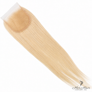 Brazilian 613# 5x5 lace closure, straight style, standard frontal closure for natural-looking hair extensions.