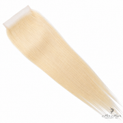 Brazilian 613# 5x5 lace closure with straight hair, standard frontal style, natural hair texture, vendor-unknown.