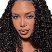 Deep curly crochet hair bundle by Her Hair Company featuring natural virgin deep curly crochet hair strands.