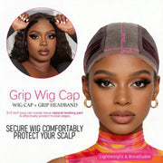 Her Hair Company wig grip cap showing a snug, elastic cap designed to securely hold wigs in place.