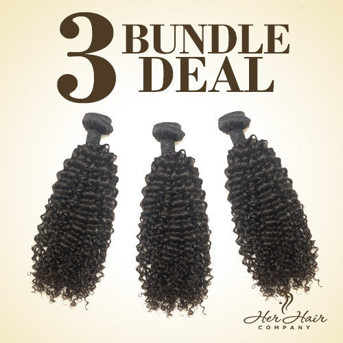 Brazilian Kinky Curly Hair 3 Bundle Deal 