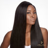 Brazilian Double Drawn Hair 3 Bundle Deal from Her Hair Company, showing silky, full bundles of straight Brazilian hair.