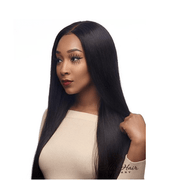 Three bundles of Burmese raw straight hair in a standard bundle deal, showcasing smooth, straight hair extensions.