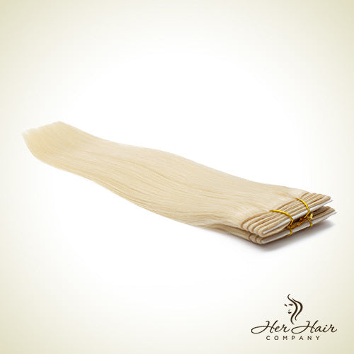 Eurasian 613# hair bundle, standard length, with straight, blonde hair strands displayed in a natural bundle.